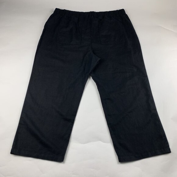 Gap Black Linen Wide Leg Ankle Pant XXL New - Picture 8 of 9